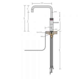 Quooker fusion square met combi+ boiler